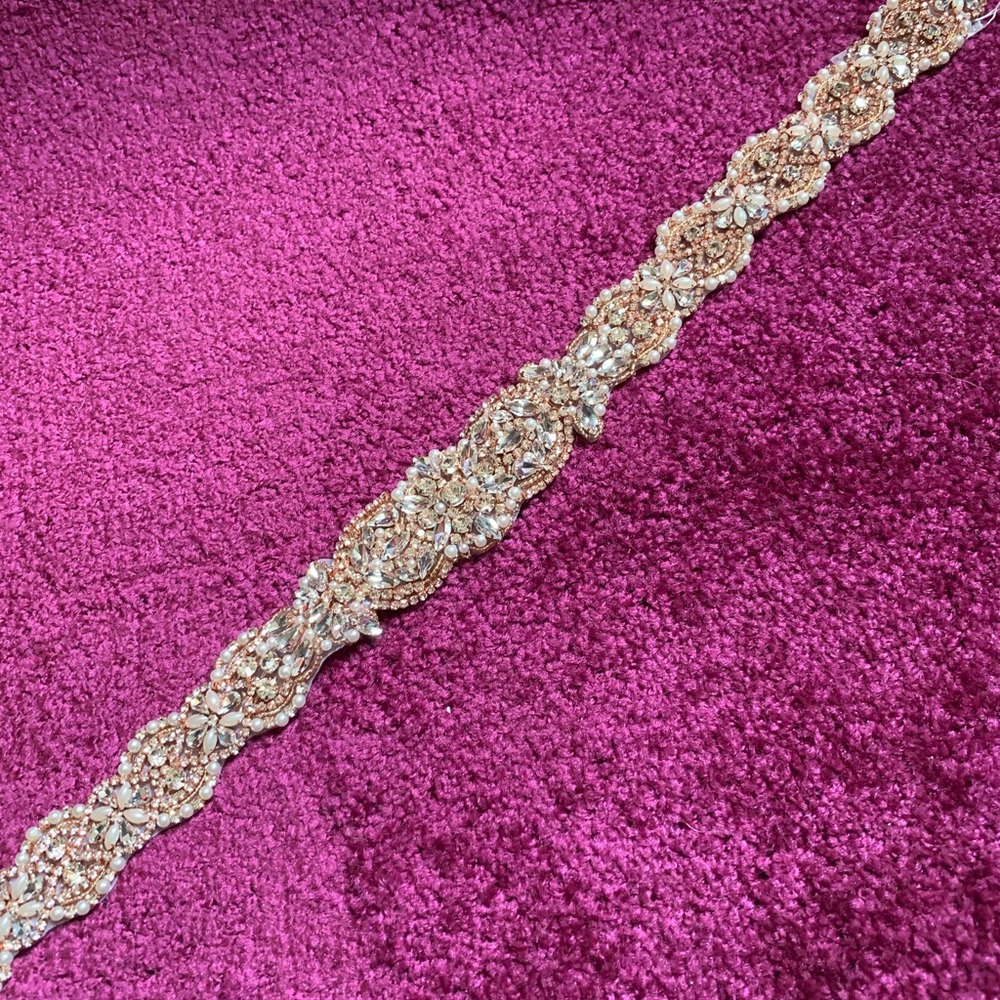 New Rose Gold bridal belt
